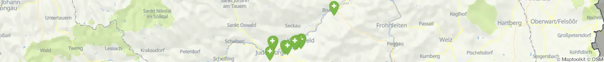 Kartenansicht für Apotheken-Notdienste in der Nähe von Sankt Marein-Feistritz (Murtal, Steiermark)